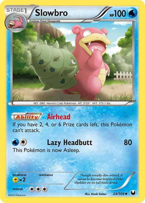 Slowbro #24/108 Pokémon card from Dark Explorers