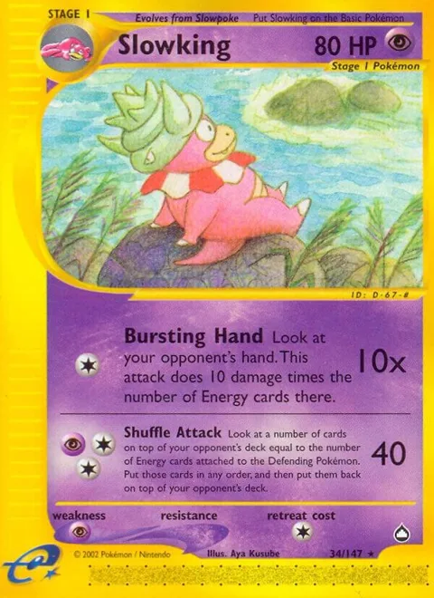 Slowking #034/147 Pokémon card from Aquapolis