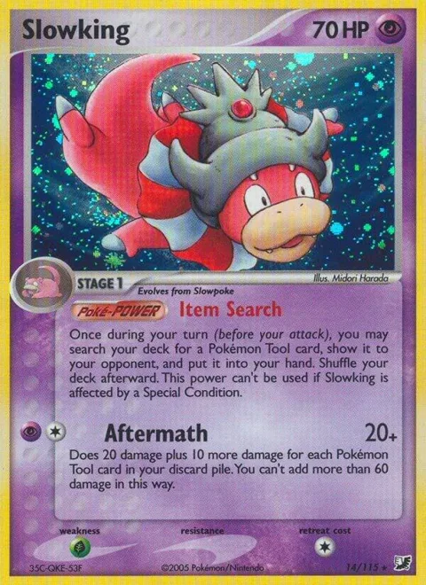 Slowking #14/115 Reverse Holofoil Pokémon card from EX Unseen Forces