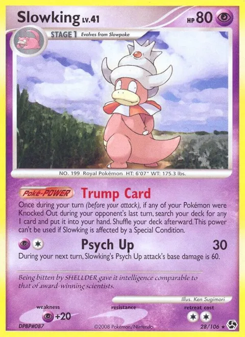 Slowking #28/106 Reverse Holofoil Pokémon card from Great Encounters