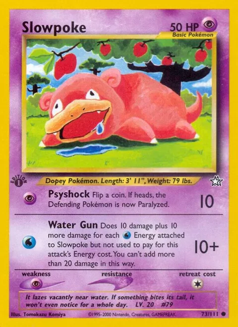 Slowpoke #073/111 Unlimited Pokémon card from Neo Genesis