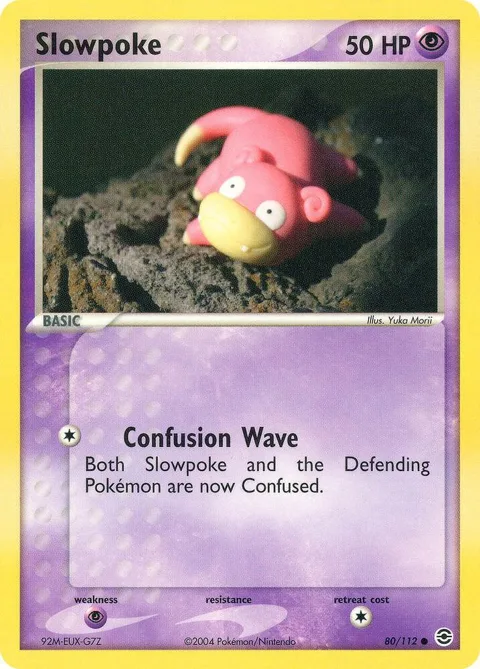 Slowpoke #80/112 Reverse Holofoil Pokémon card from EX FireRed & LeafGreen