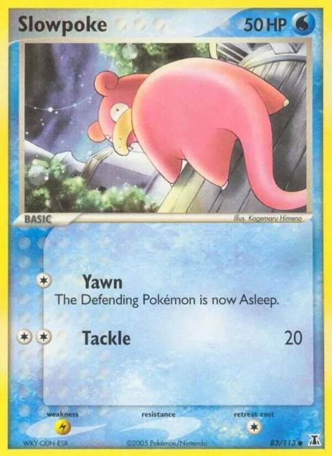 Slowpoke #83/113 Reverse Holofoil Pokémon card from EX Delta Species