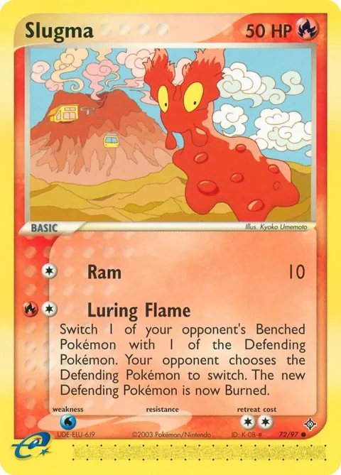 Slugma #72/97 Pokémon card from EX Dragon