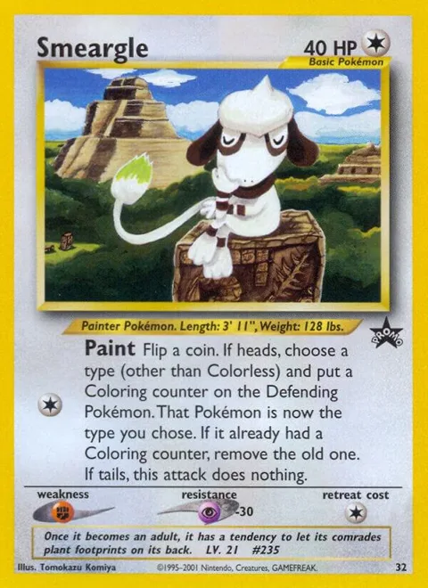 Smeargle #32/53 Pokémon card from WoTC Promo