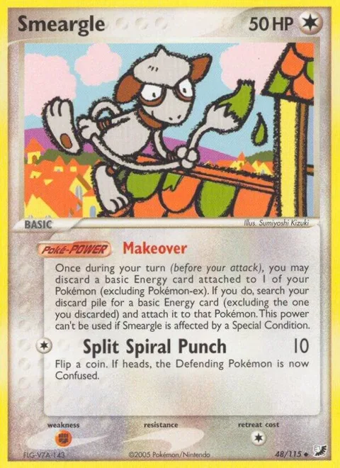 Smeargle #48/115 Reverse Holofoil Pokémon card from EX Unseen Forces