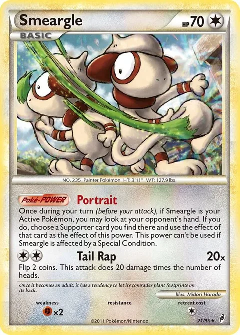 Smeargle #21/95 Reverse Holofoil Pokémon card from Call of Legends