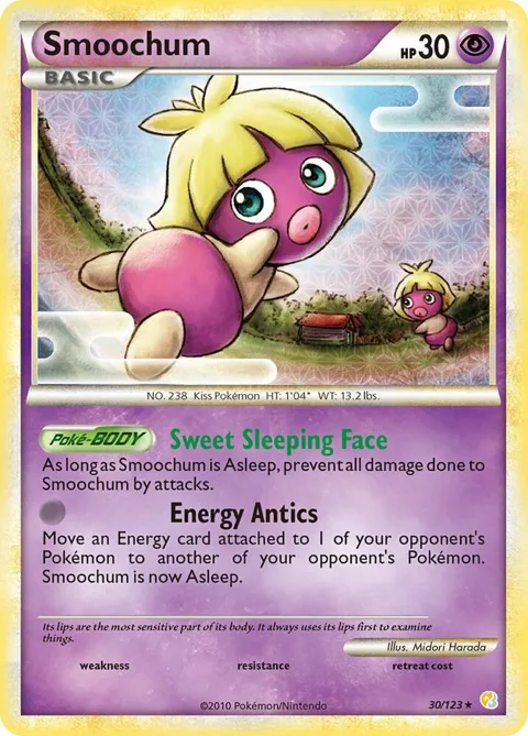 Smoochum #30/123 Pokémon card from HeartGold SoulSilver