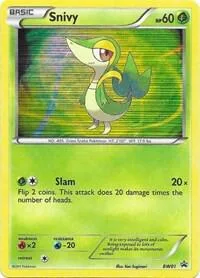 Snivy #BW01 Holofoil Pokémon card from Black and White Promos