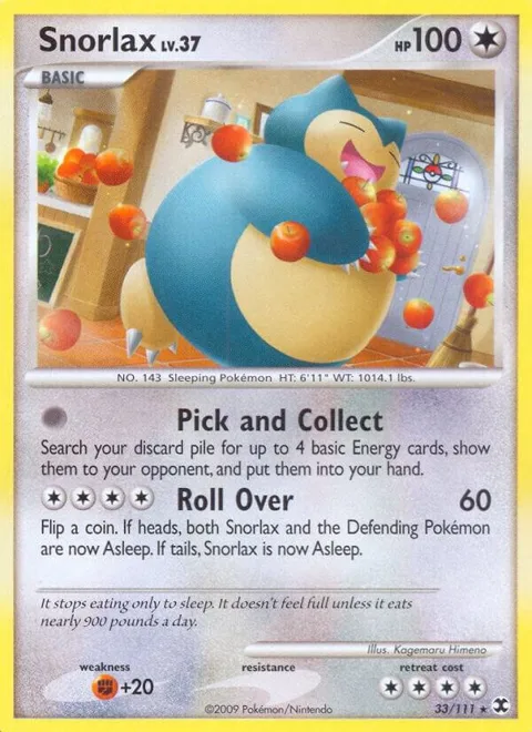 Snorlax 33 #33/111 Pokémon card from Rising Rivals