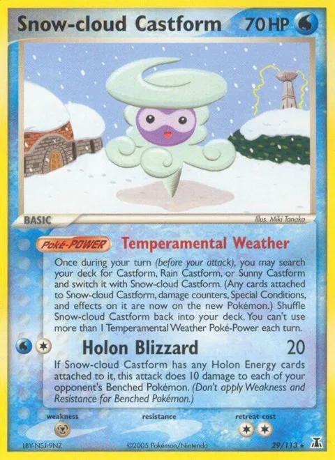 Snow-cloud Castform #29/113 Reverse Holofoil Pokémon card from EX Delta Species