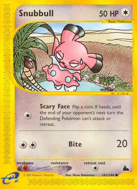 Snubbull #101/144 Reverse Holofoil Pokémon card from Skyridge