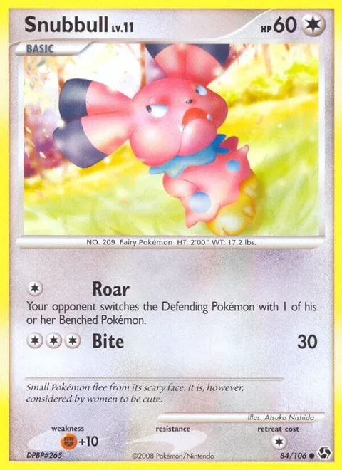 Snubbull #84/106 Pokémon card from Great Encounters