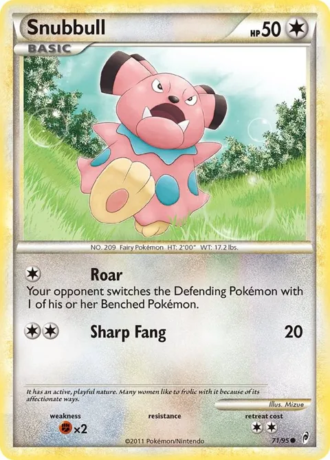 Snubbull #71/95 Pokémon card from Call of Legends