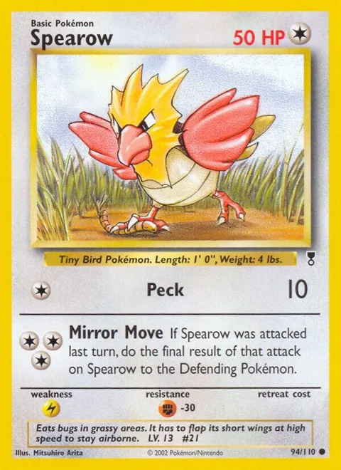 Spearow #094/110 Pokémon card from Legendary Collection
