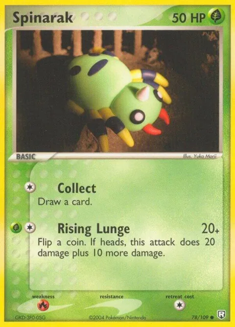 Spinarak #78/109 Pokémon card from EX Team Rocket Returns