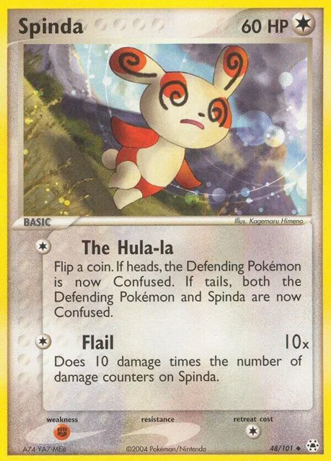 Spinda #48/101 Reverse Holofoil Pokémon card from EX Hidden Legends