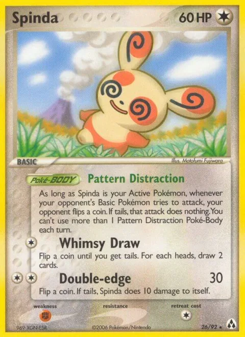 Spinda #26/92 Pokémon card from EX Legend Maker