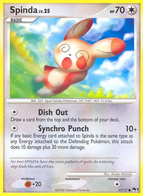 Spinda #017/017 Pokémon card from POP Series 7