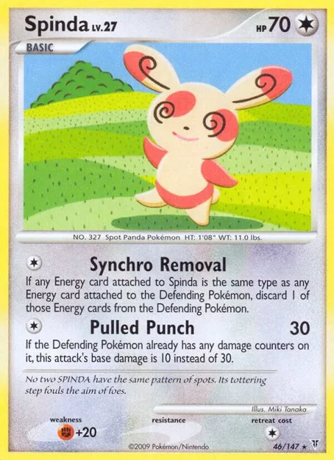 Spinda #46 Pokémon card from Supreme Victors