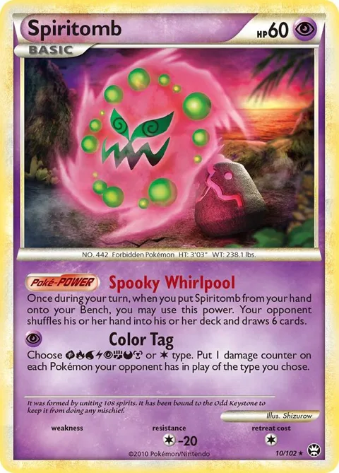 Spiritomb #10/102 Holofoil Pokémon card from Triumphant