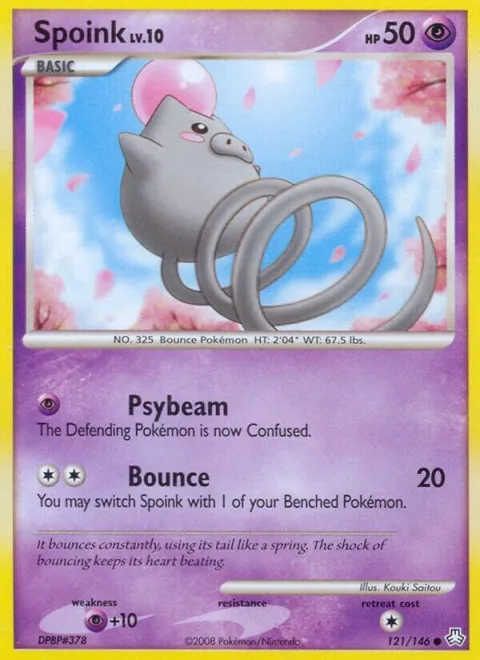 Spoink #121/146 Reverse Holofoil Pokémon card from Legends Awakened