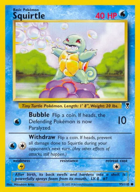Squirtle #095/110 Pokémon card from Legendary Collection