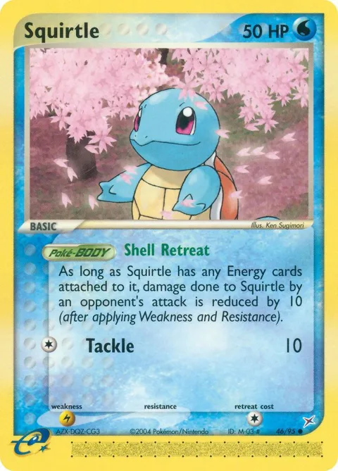 Squirtle #46/95 Reverse Holofoil Pokémon card from EX Team Magma vs Team Aqua