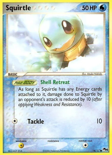 Squirtle #014/017 Pokémon card from POP Series 4