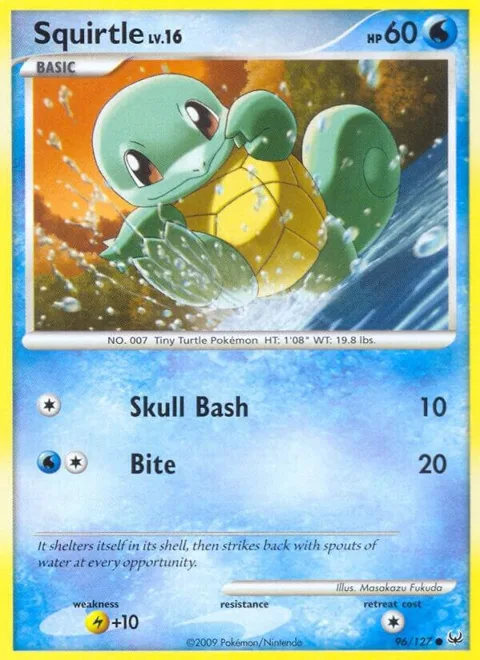 Squirtle #96/127 Pokémon card from Platinum
