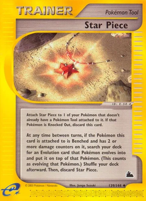 Star Piece #139/144 Pokémon card from Skyridge