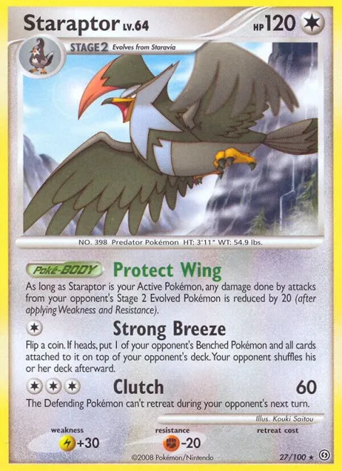 Staraptor #27/100 Pokémon card from Stormfront