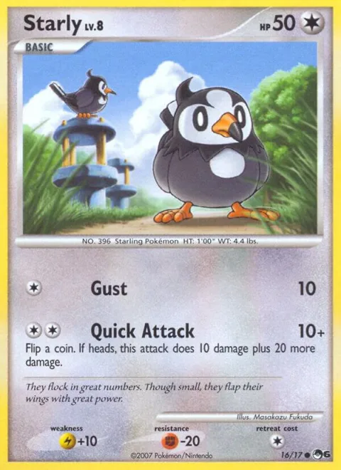 Starly #016/017 Pokémon card from POP Series 6
