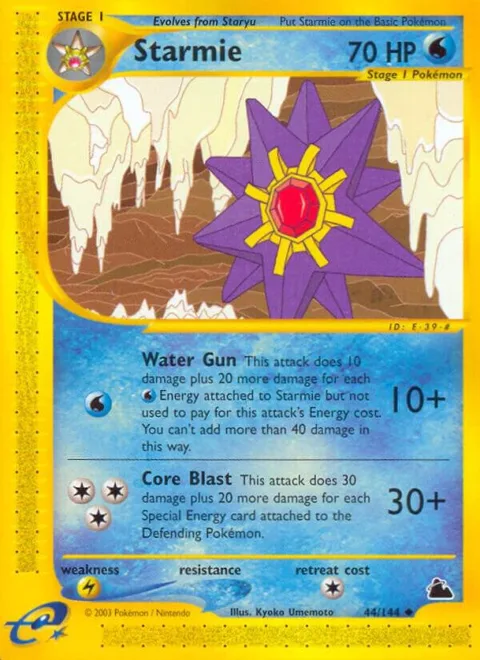 Starmie 44 #044/144 Reverse Holofoil Pokémon card from Skyridge