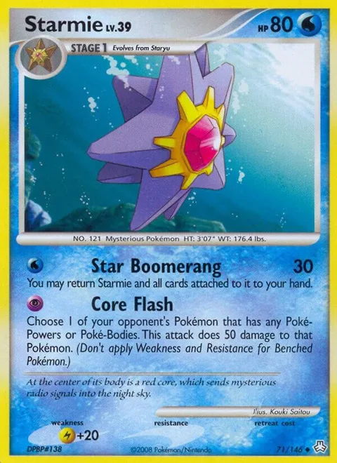 Starmie #71/146 Pokémon card from Legends Awakened