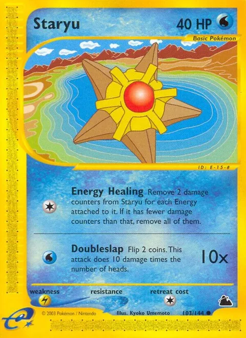 Staryu 103 #103/144 Reverse Holofoil Pokémon card from Skyridge