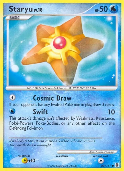 Staryu #83/111 Pokémon card from Rising Rivals