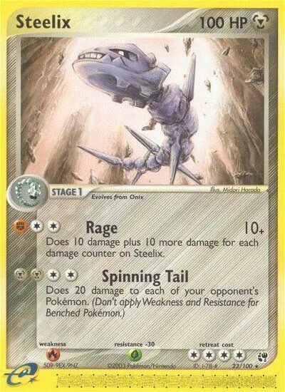 Steelix #23/100 Reverse Holofoil Pokémon card from EX Sandstorm