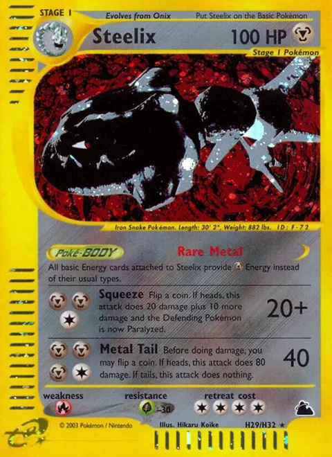 Steelix H29 #H29/H32 Holofoil Pokémon card from Skyridge