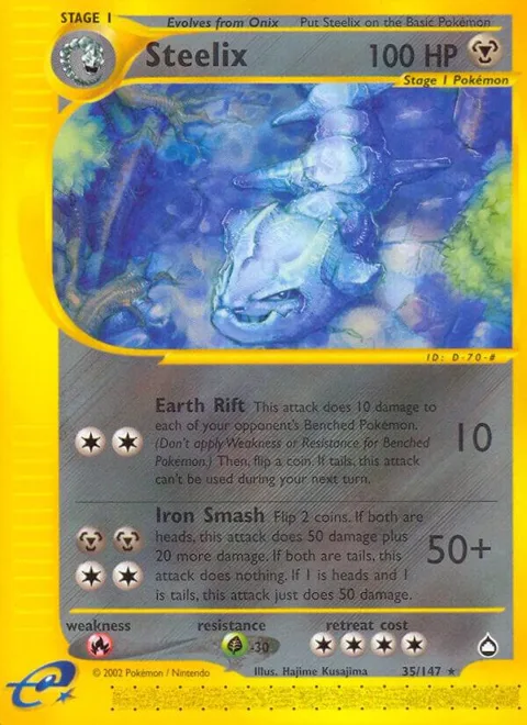 Steelix #035/147 Pokémon card from Aquapolis
