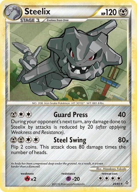 Steelix #24/95 Reverse Holofoil Pokémon card from Unleashed