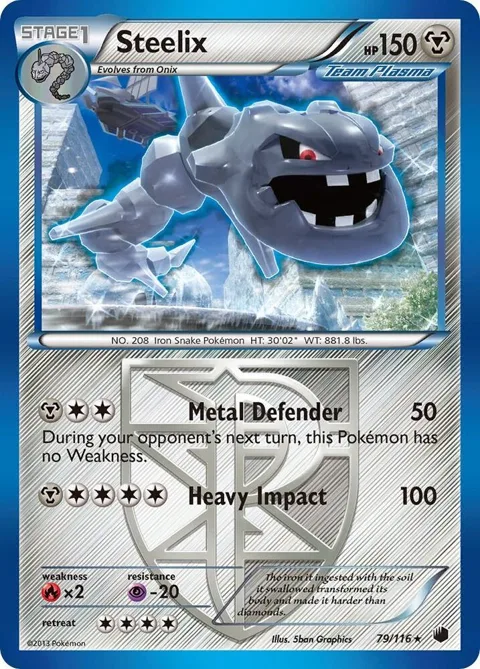 Steelix Team Plasma #79/116 Pokémon card from Plasma Freeze