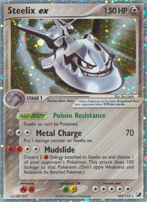 Steelix ex #109/115 Holofoil Pokémon card from EX Unseen Forces