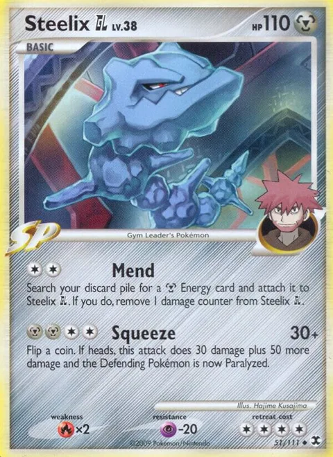 Steelix GL #51/111 Reverse Holofoil Pokémon card from Rising Rivals