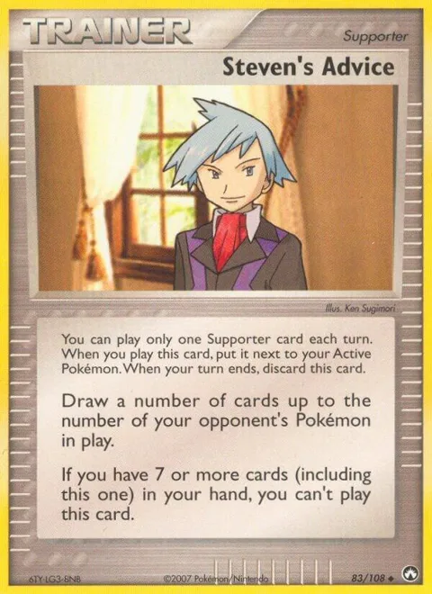 Steven's Advice #83/108 Pokémon card from EX Power Keepers