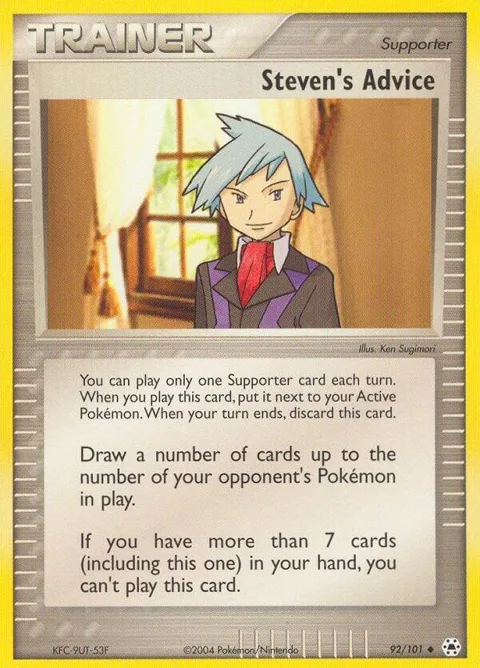 Steven's Advice #92/101 Pokémon card from EX Hidden Legends
