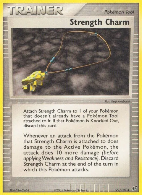 Strength Charm #92/107 Reverse Holofoil Pokémon card from EX Deoxys