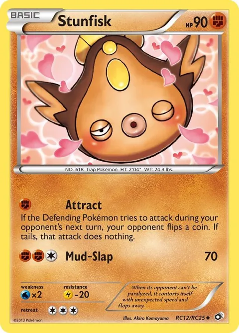 Stunfisk #RC12/RC25 Holofoil Pokémon card from Legendary Treasures: Radiant Collection