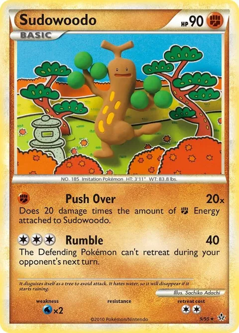Sudowoodo #9/95 Holofoil Pokémon card from Unleashed