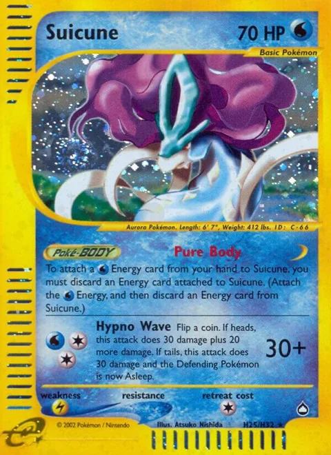 Suicune H25 #H25/H32 Holofoil Pokémon card from Aquapolis